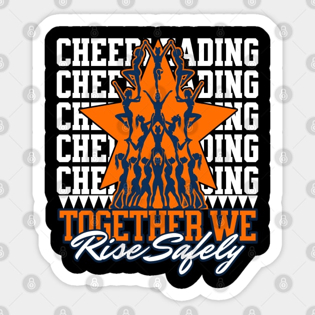 Together We Rise Safely - Cheerleading Safety Awareness Sticker by creative